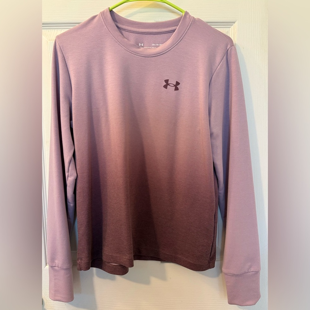 Under Armour Women’s Long-Sleeve Crew - Mauve to Plum Ombre
